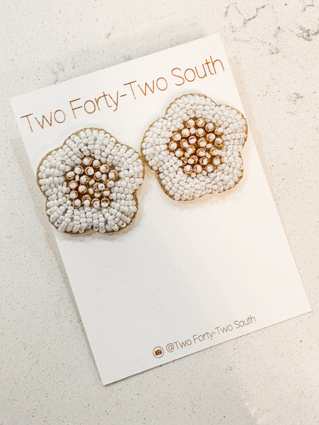 Beaded Flowers Earrings