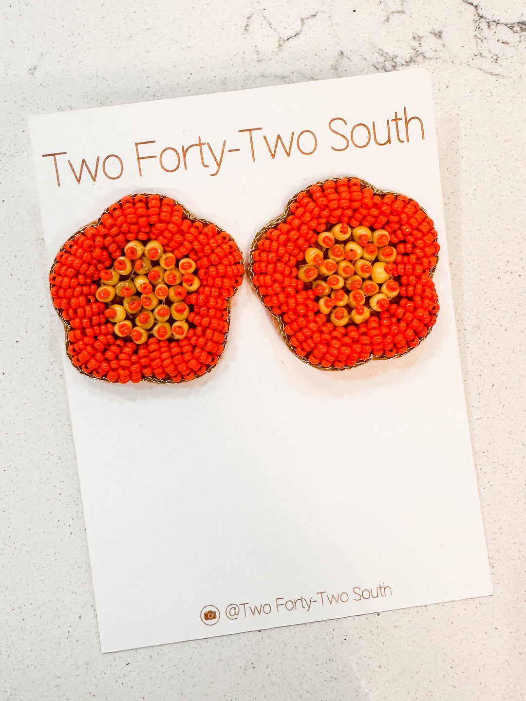 Beaded Flowers Earrings