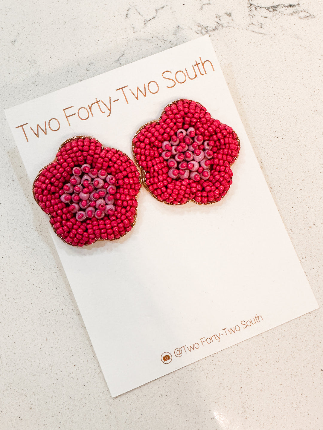 Beaded Flowers Earrings