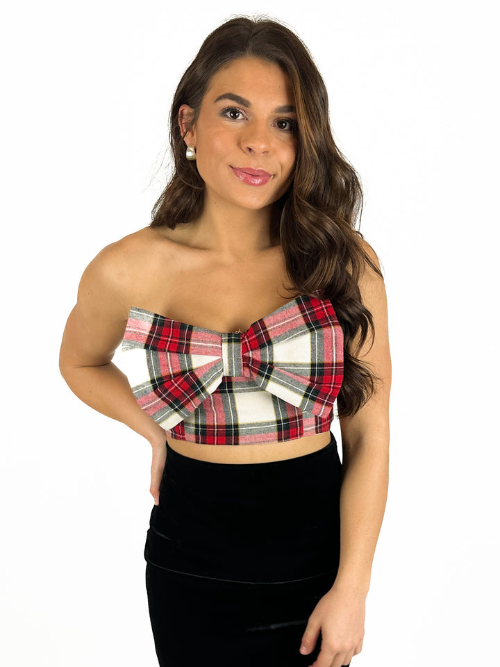Wrapped In Plaid Top