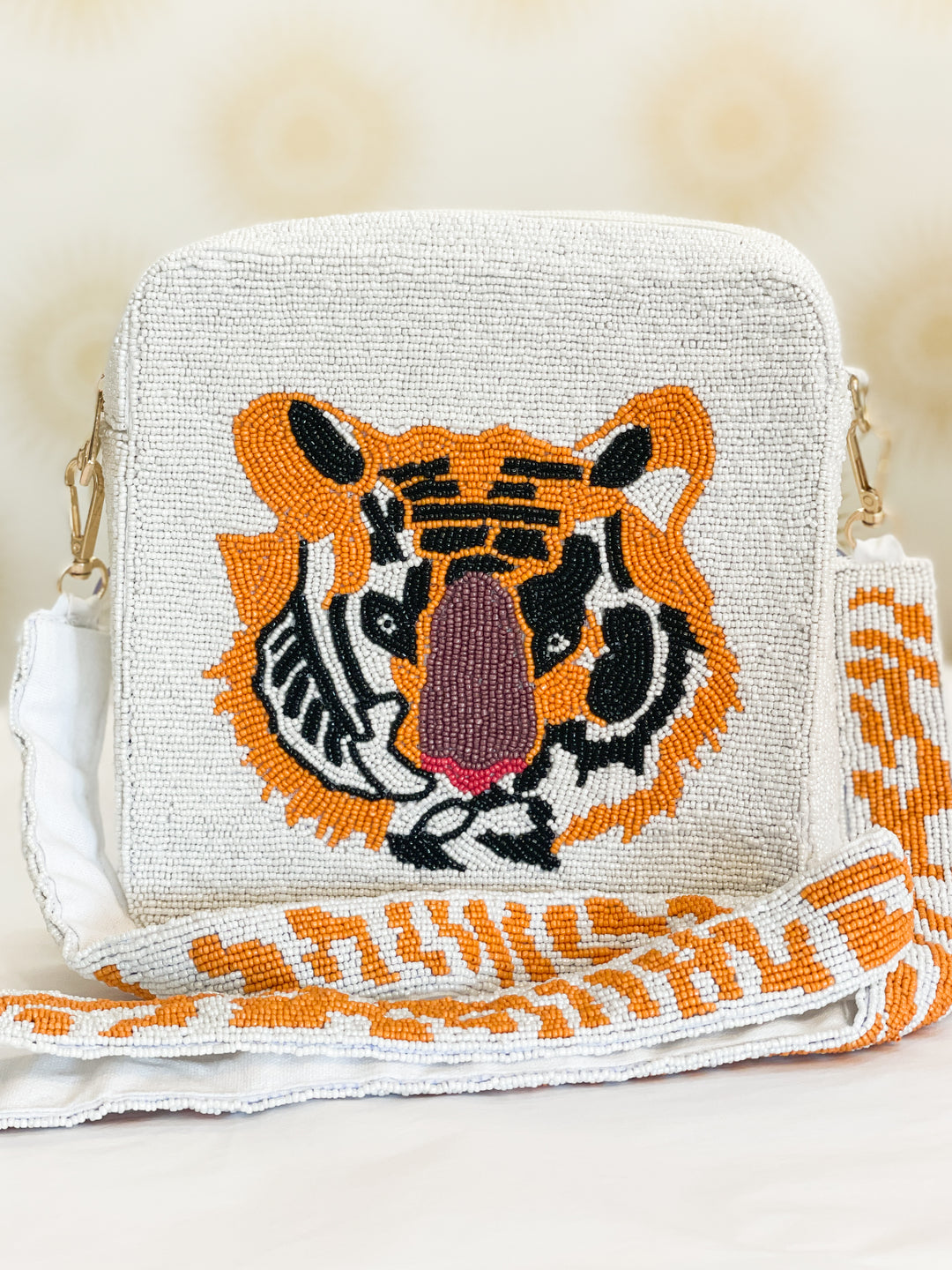 Tigress Beaded Bag And Strap