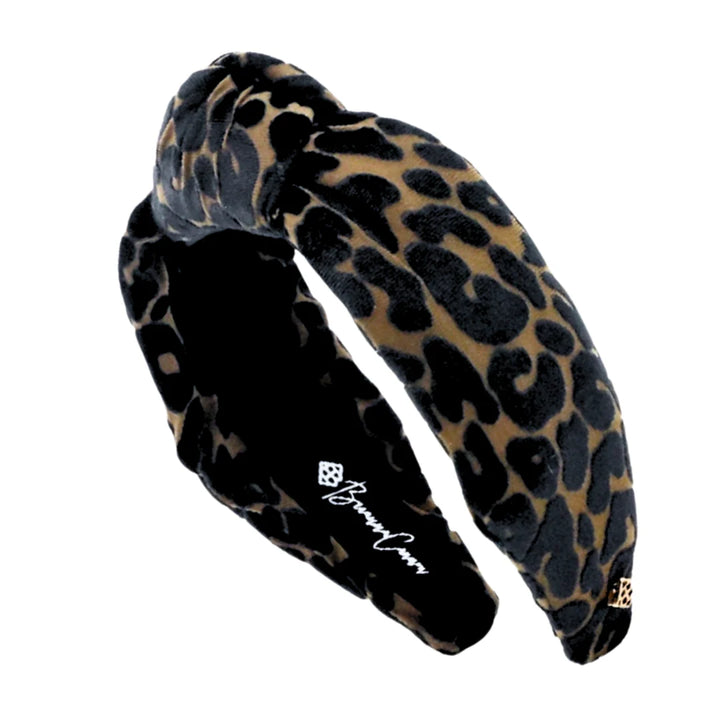Black And Tan Leopard Print Headband